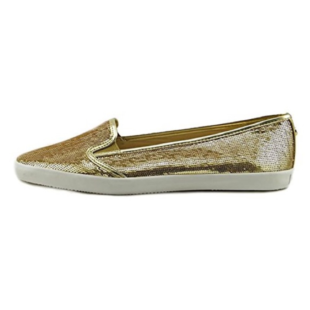 Michael Kors Pale Gold Sequin Slip Ons